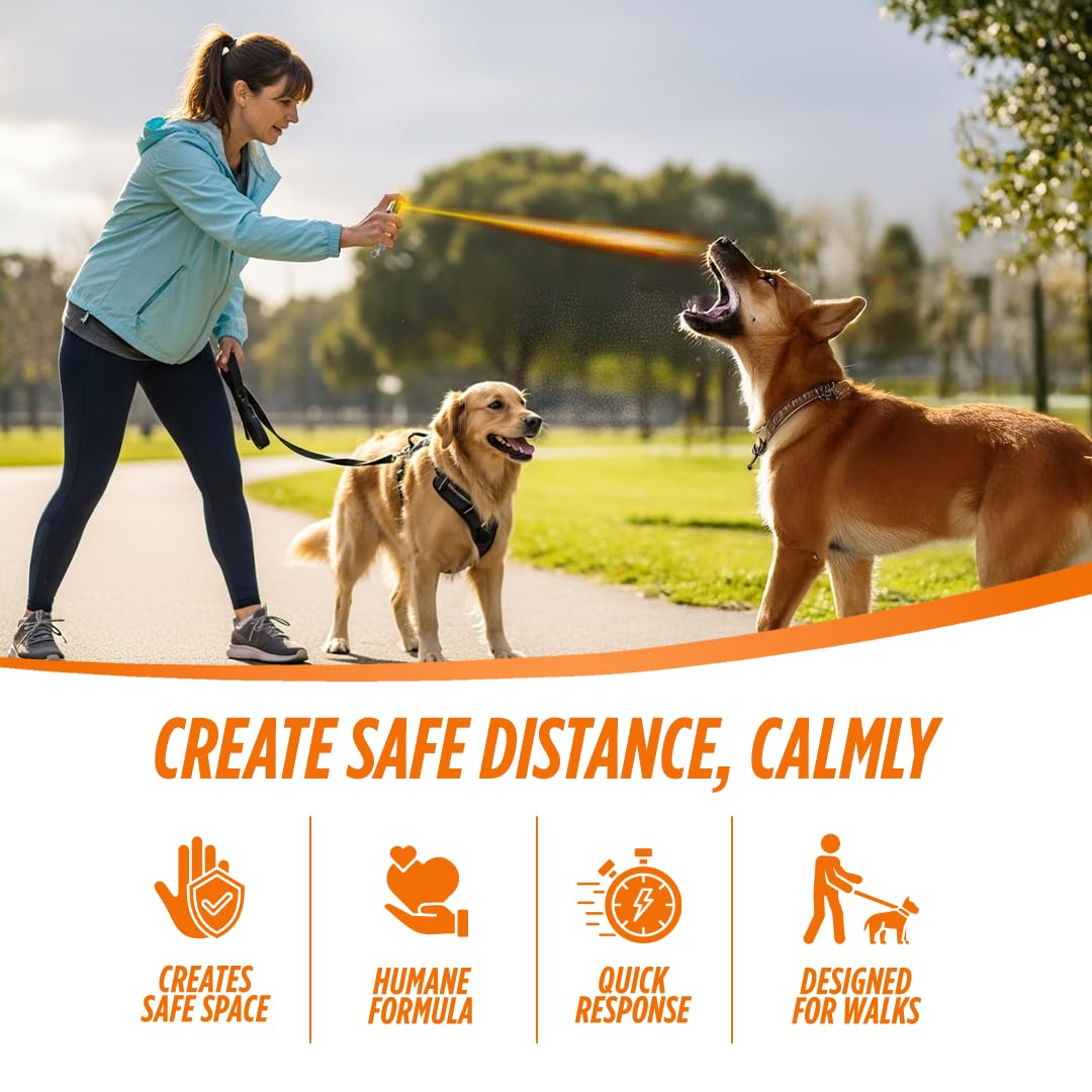 Guard Dog Security citronella spray 2oz flip-top for daily walks.