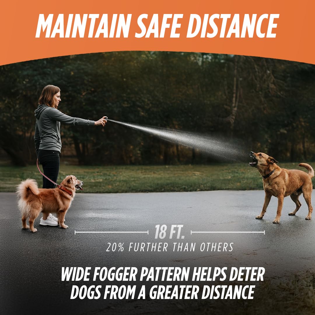 Guard Dog Security citronella spray in use during a walk for safer encounter management.