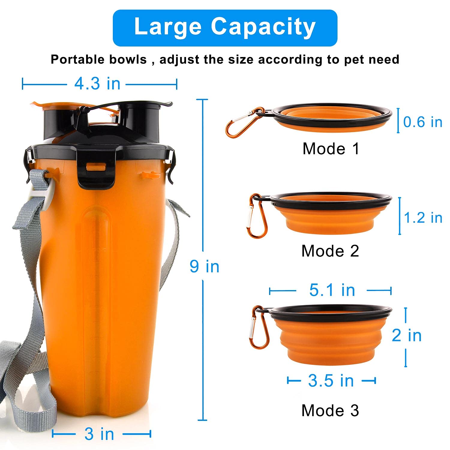 Made from durable PP and TPE for reuse on hikes and trips.