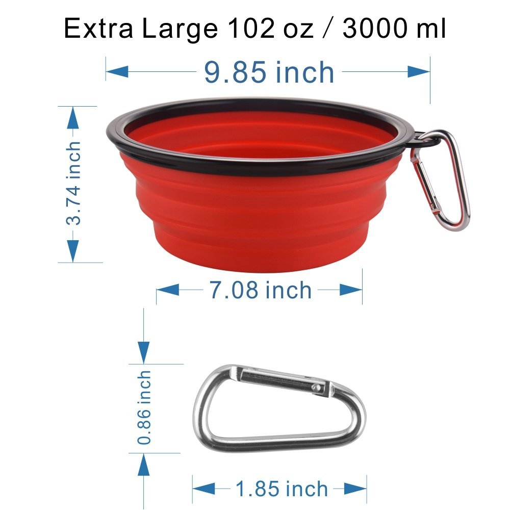 Guardians collapsible dog bowl easy to clean after trips.