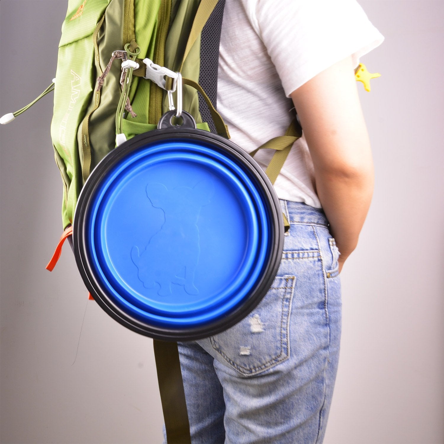 Guardians water-filled 102oz bowl showing high capacity for long trips