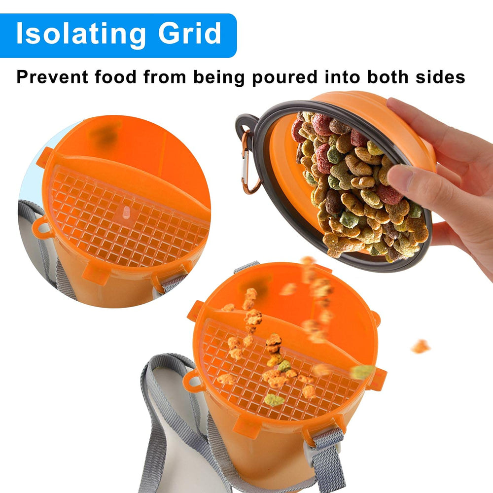 Durable cap design with separate mouths for food and water.
