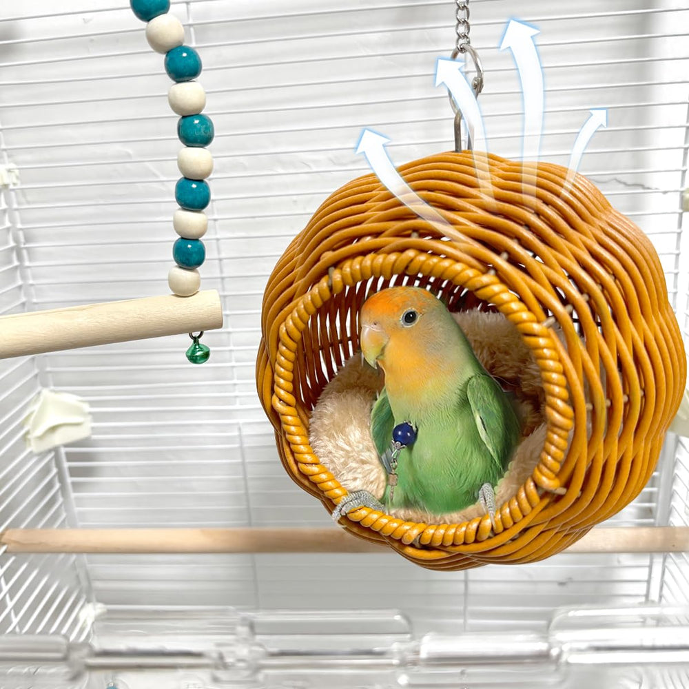 Gucvdnple bird hammock resting area secures inside cage.