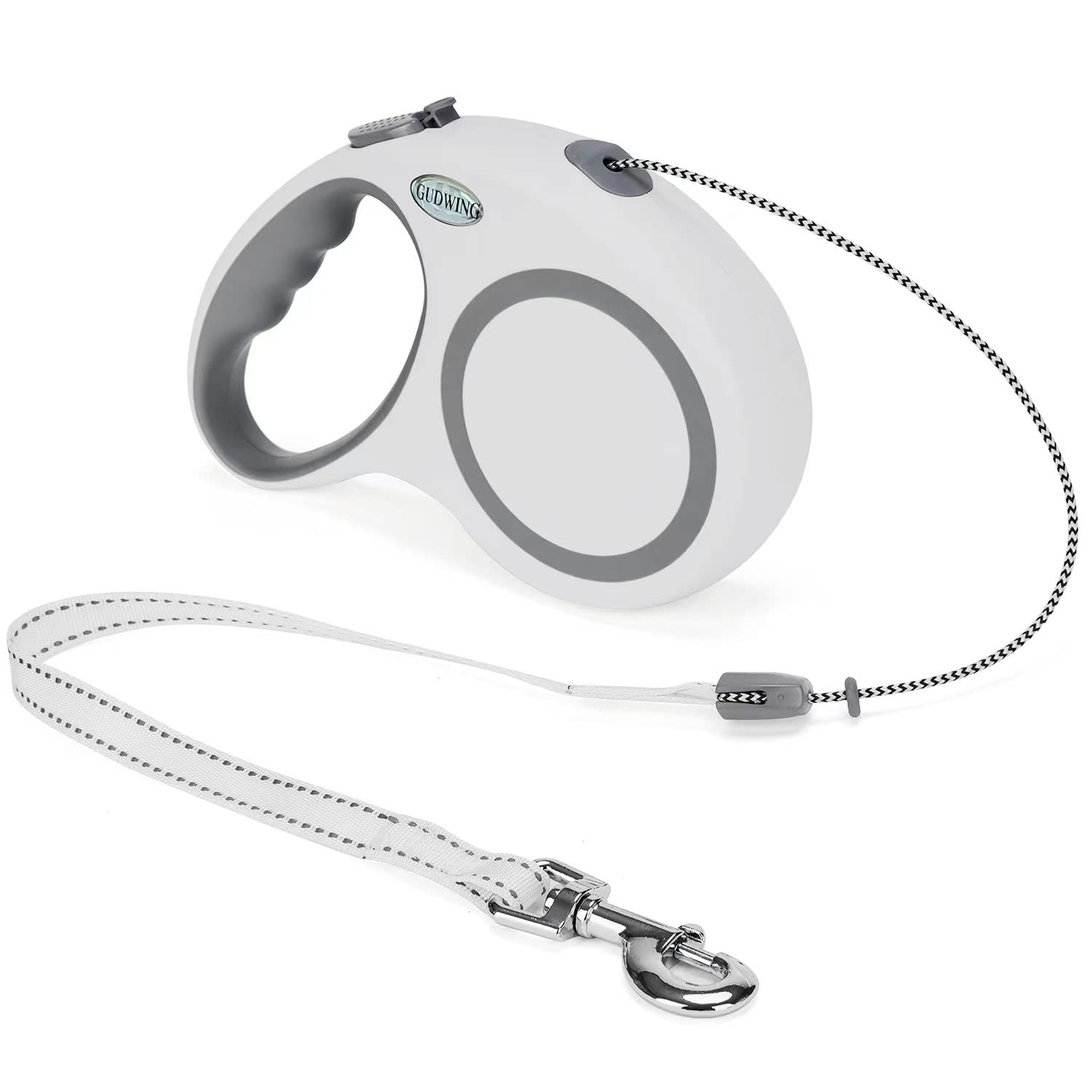 GudWING retractable leash with 30 ft nylon cord for safe control.