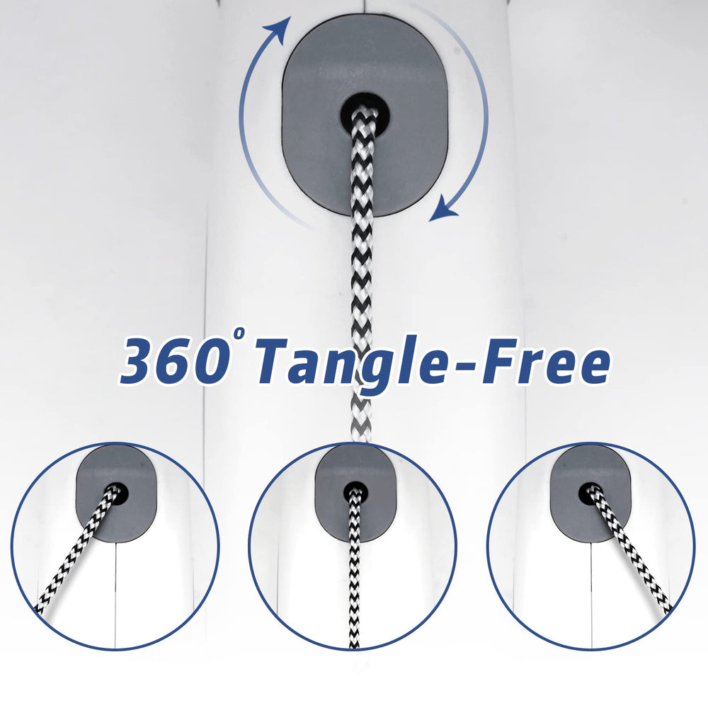 GudWING rust-proof swivel hook stays secure during walks.