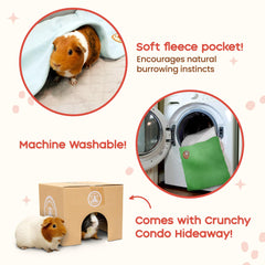GuineaDad liner cc-2x4-orange provides full coverage in C&C cages.