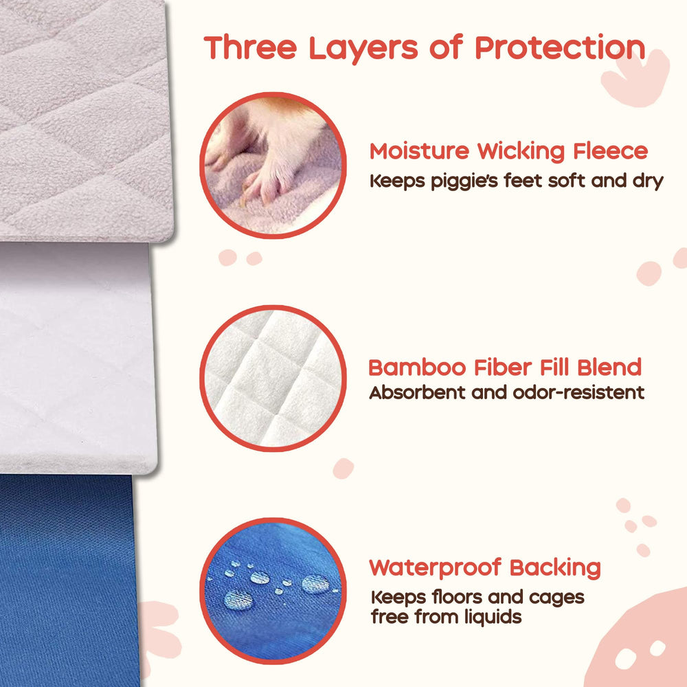 GuineaDad waterproof bottom protects surfaces during play and exploration.