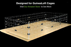 Cage setup using GuineaLoft sheets for versatile DIY bottom options
