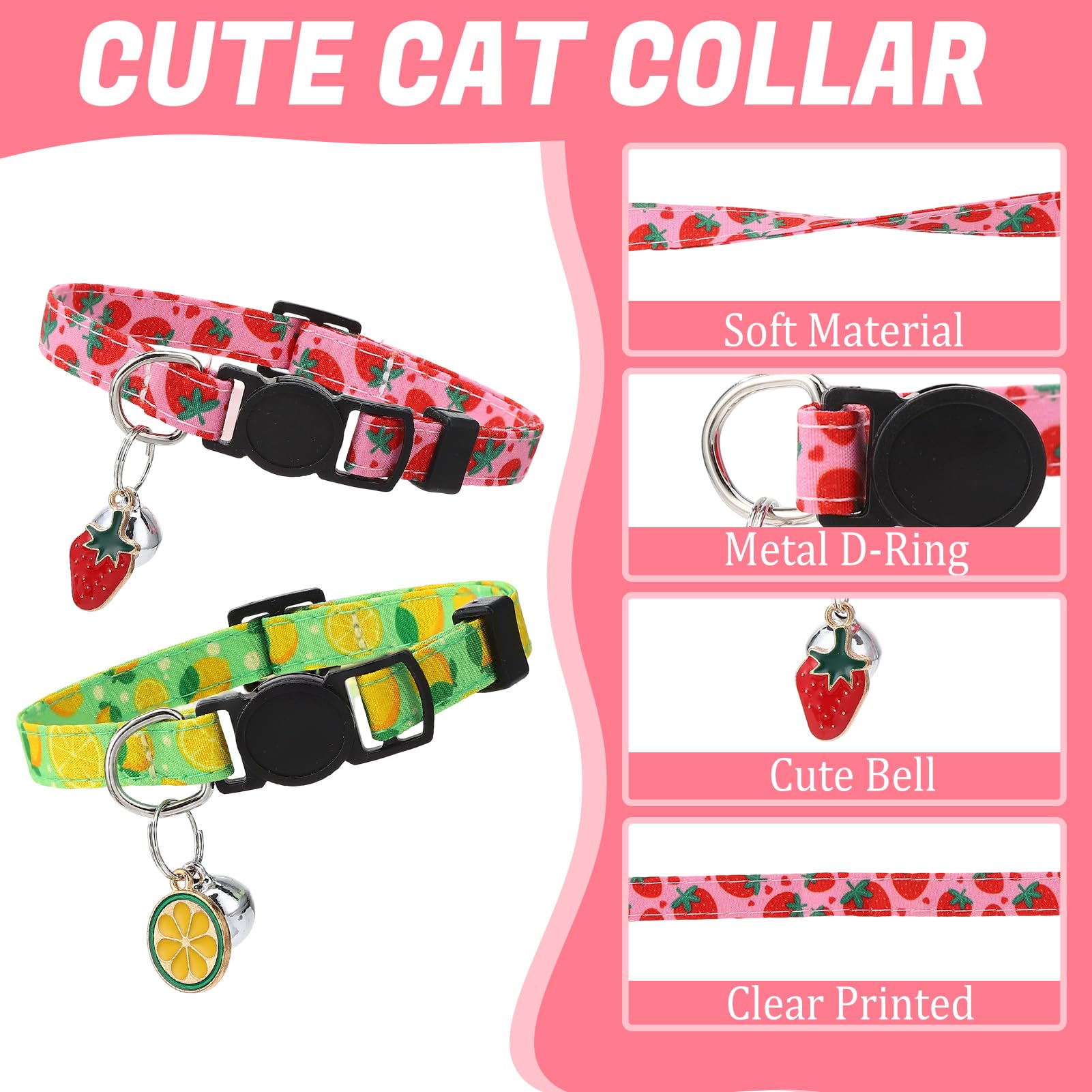 Guiqulai animal-pattern collar offers variety to match your cat’s personality.