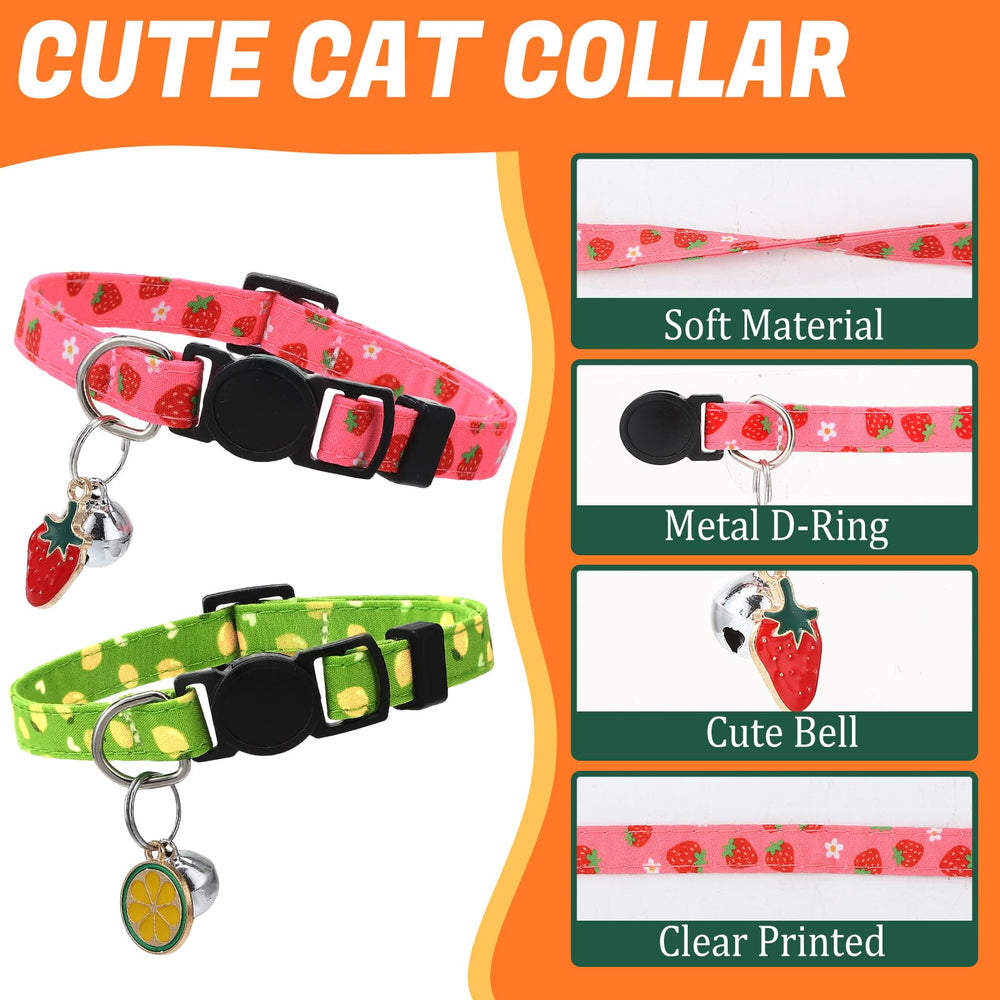Guiqulai breakaway collar with cherry pendant for bright visibility during play.