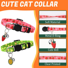Guiqulai breakaway collar with cherry pendant for bright visibility during play.