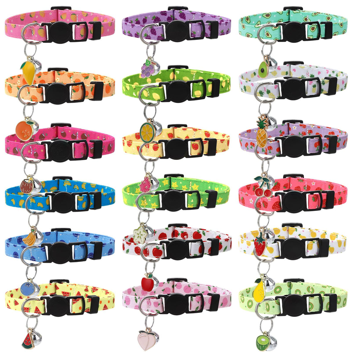 Guiqulai breakaway cat collar with pineapple pendant for safe daily wear and playful cats.