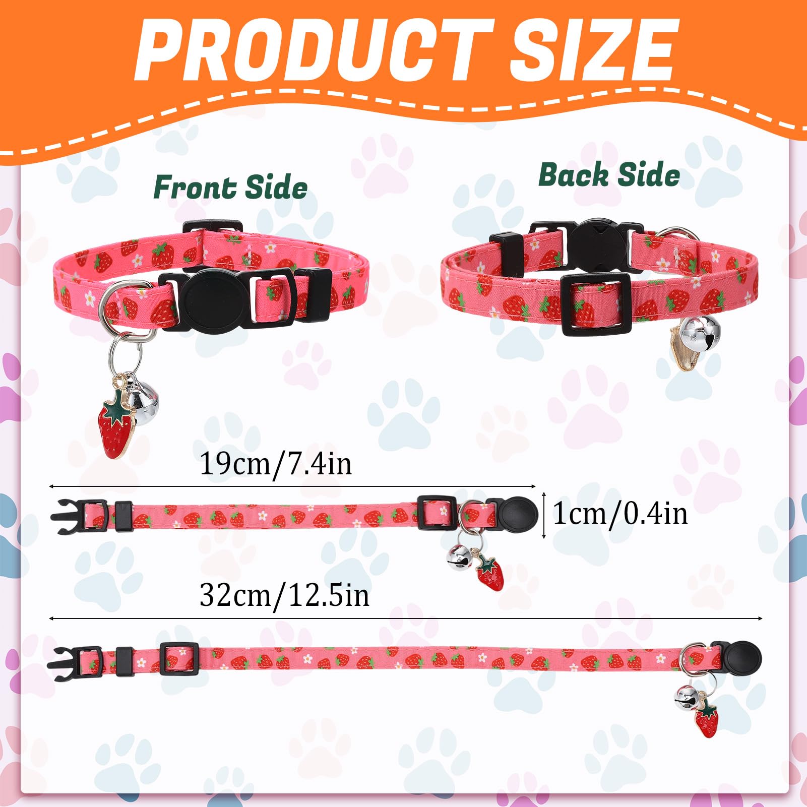 Guiqulai breakaway collar with watermelon pendant for sunny days and easy style.
