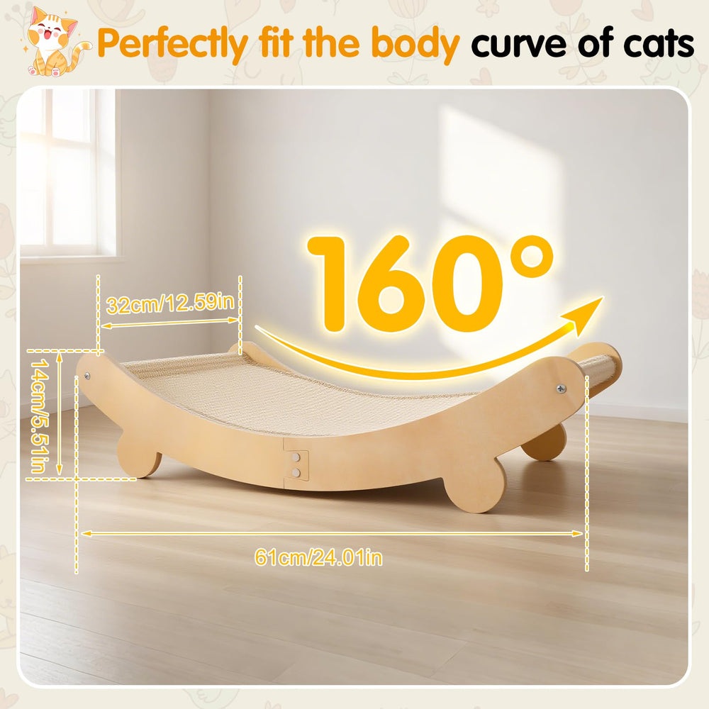 Guiqulai curved sisal scratching pad for a smooth claw-sharpening experience.