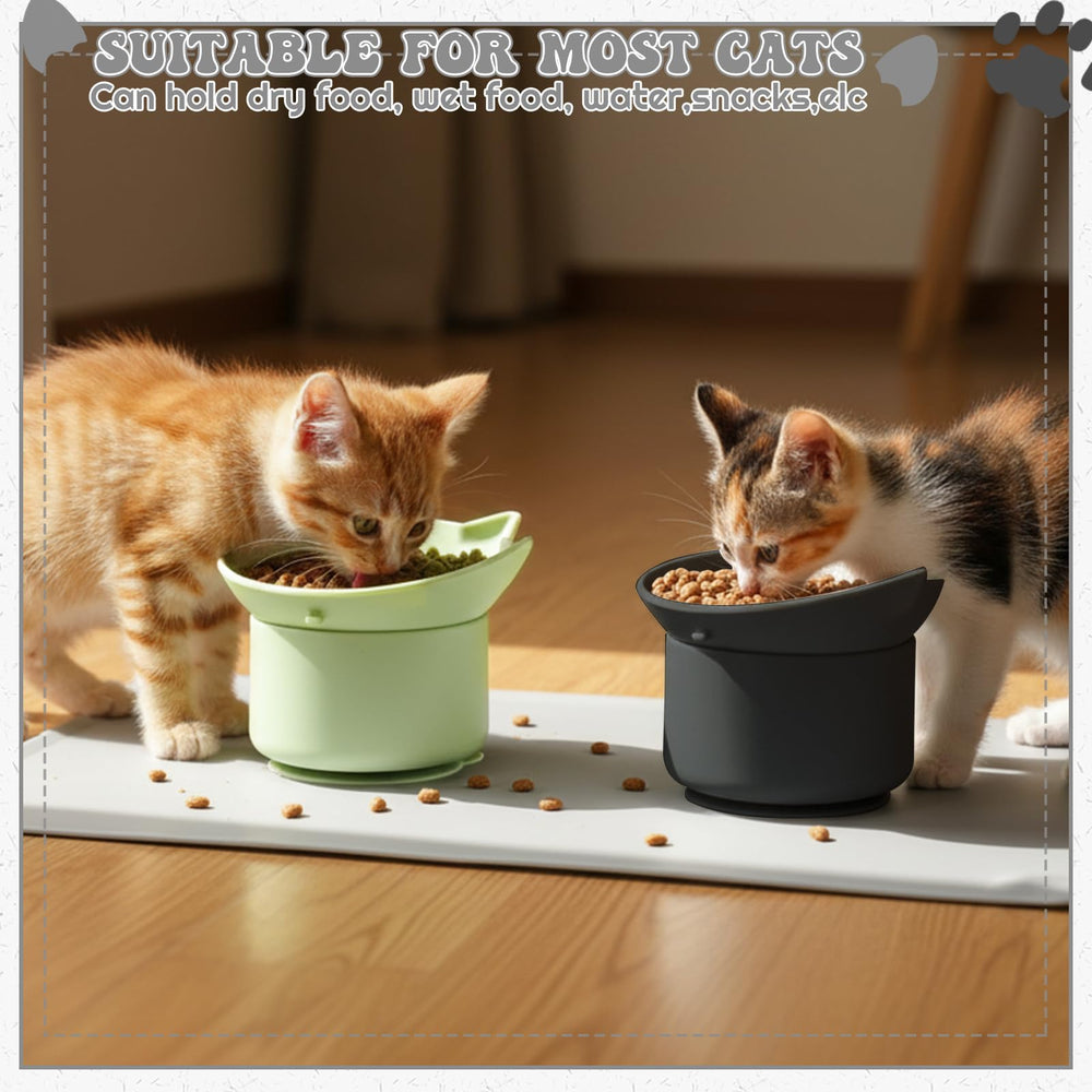 Guiqulai dual elevated slow feeder bowls in green support mindful eating