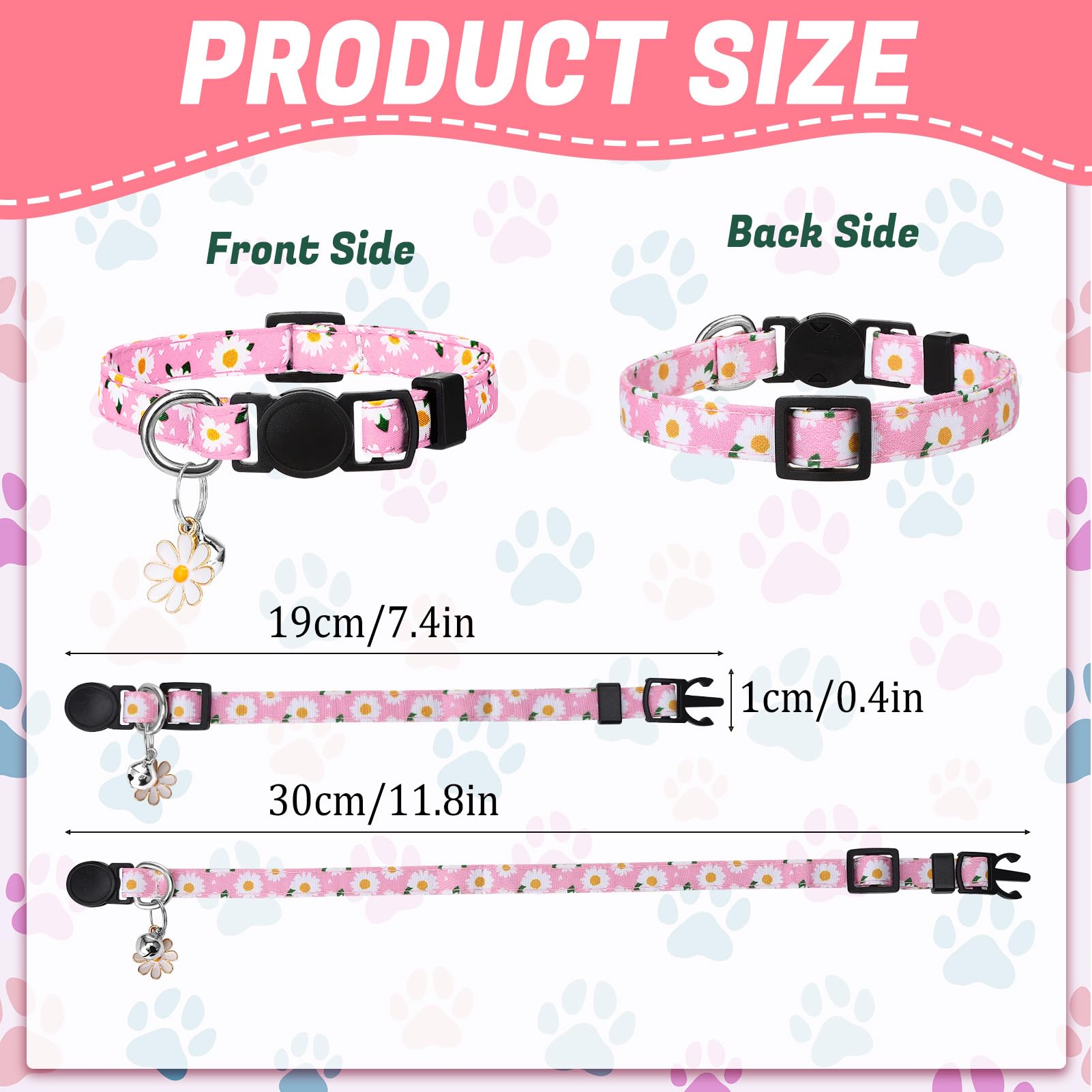 Guiqulai fruit-pattern cat collar with bright colors ideal for fun photos.