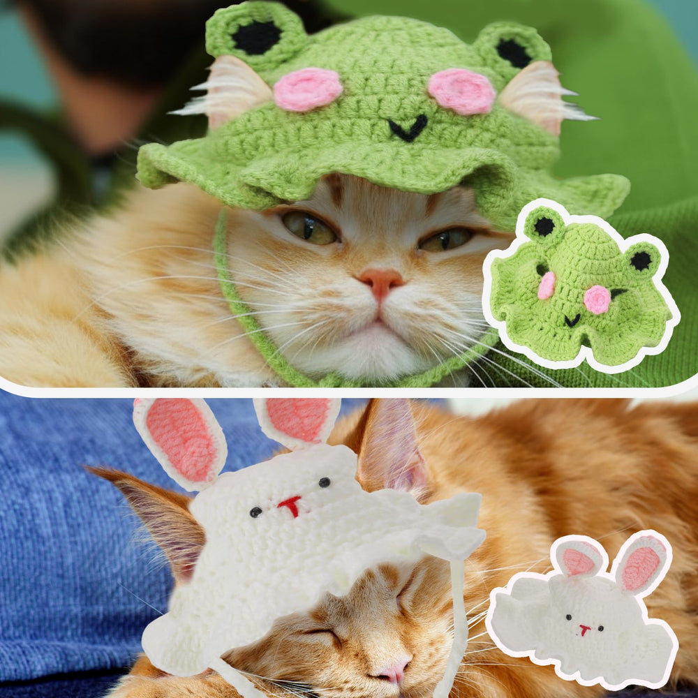 Guiqulai knitted pet hats set — five styles ideal for themed shoots