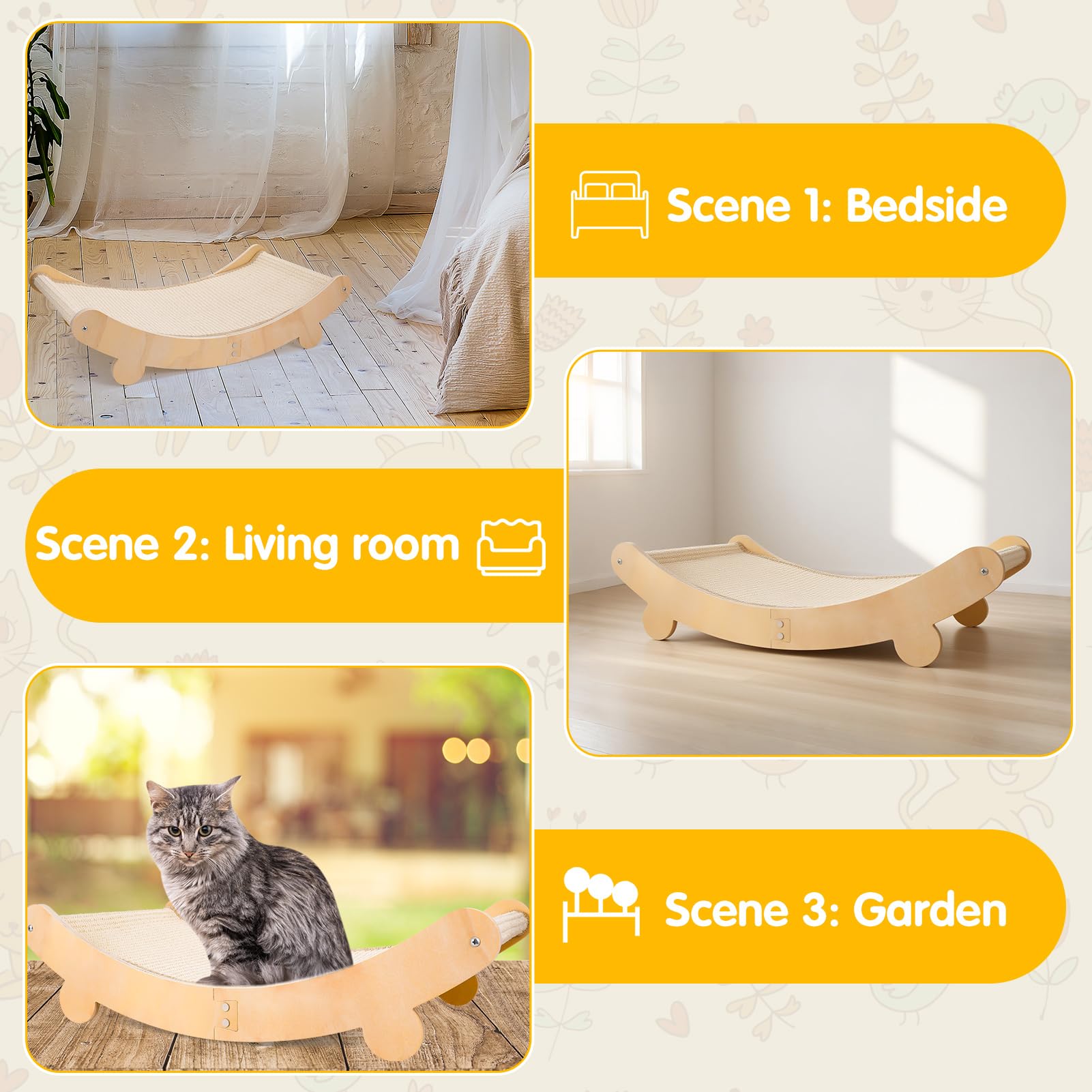 Guiqulai removable sisal pad enables quick cleaning and maintenance.