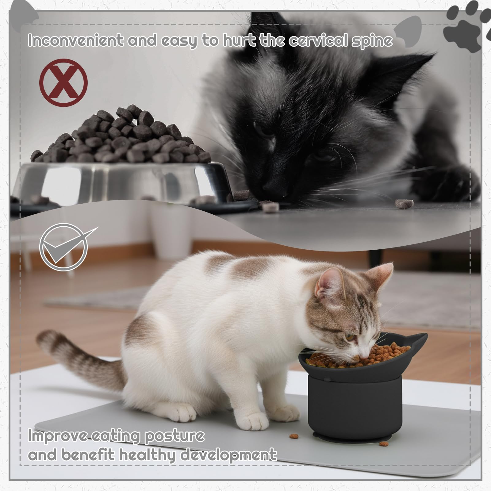 Guiqulai silicone dining mat 48x30cm keeps bowls stable and clean