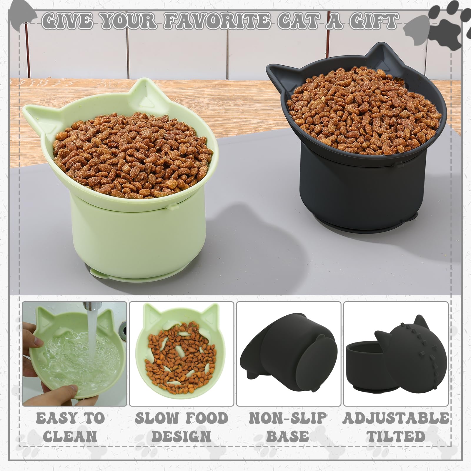 Guiqulai tilt angle 15°/30° for comfortable feeding