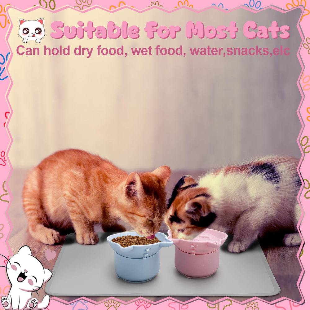 Guiqulai tilted elevated cat bowl supports comfortable dining posture.