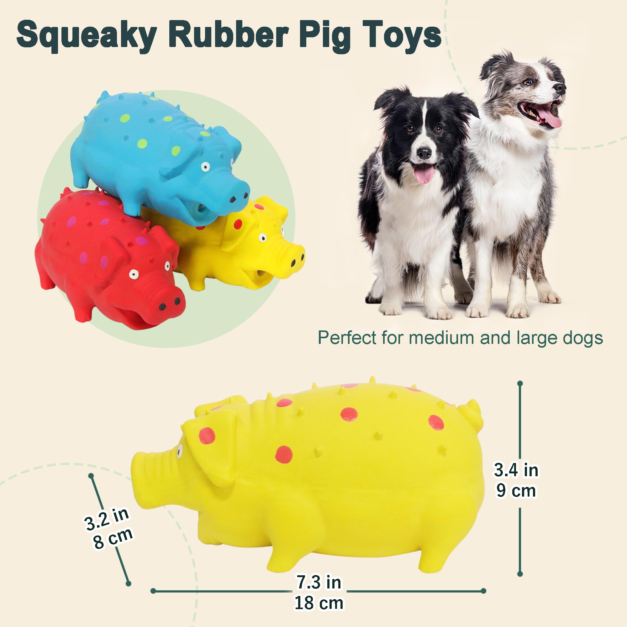 Guiwawa pig toy close-up showing raised texture for gum comfort.