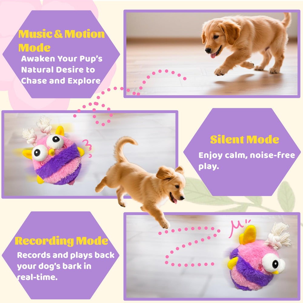 GUKCO Bee motion activated ball engages dogs with spontaneous movement