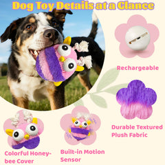 GUKCO Bee music mode ball adds lively sounds to keep dogs energized