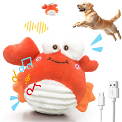 GUKCO Crab interactive toy ball bouncing to engage dogs in self-play.