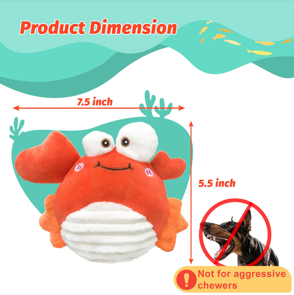 GUKCO Crab toy vibrating ball inside plush crab cover for active play.