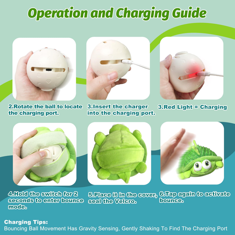 GUKCO Turtle toy features a secure fastener to keep the ball inside safely.