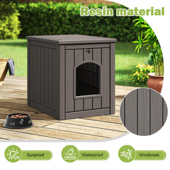 GULAIMOAO outdoor cat house easy-clean surface resists dirt and odors.