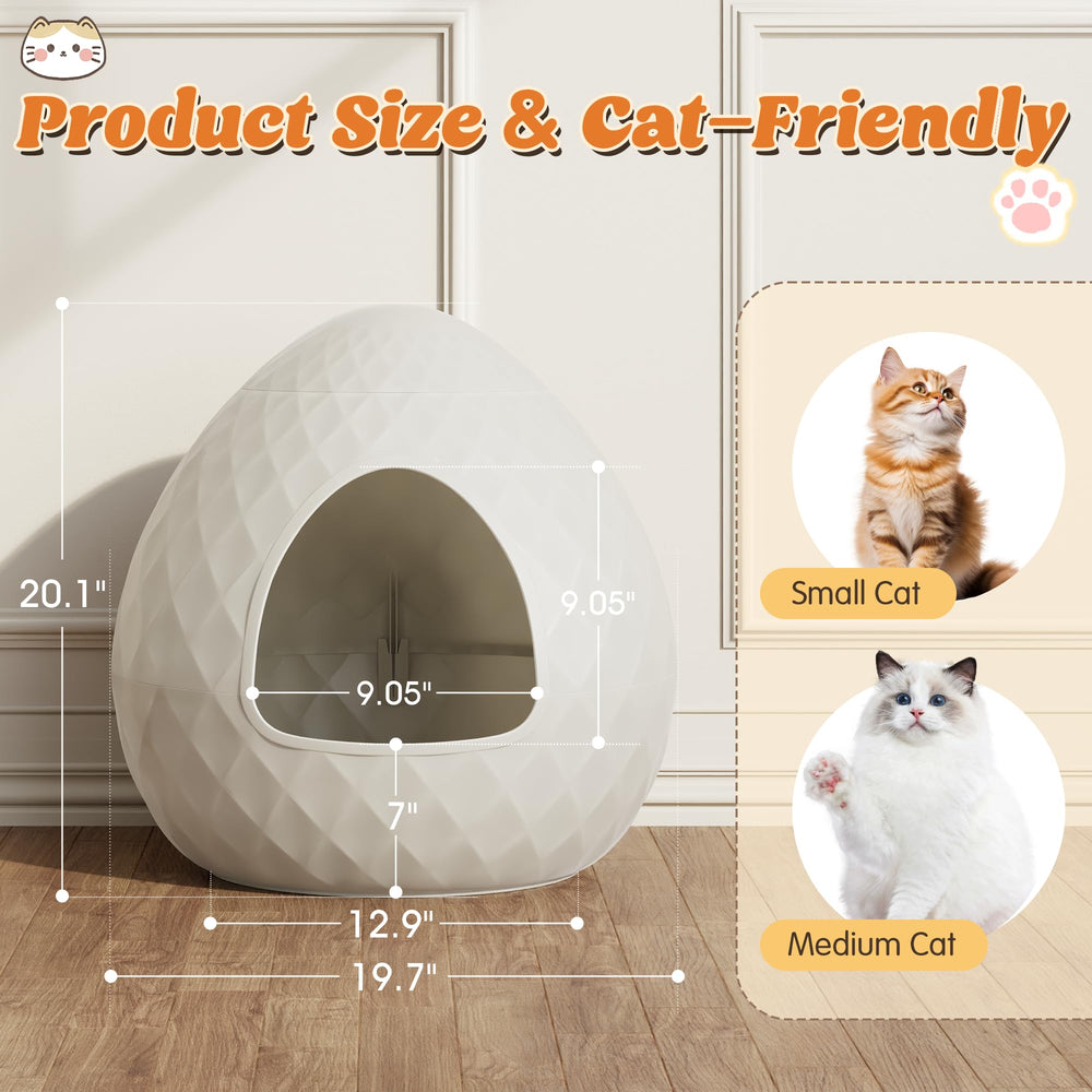 GULAIMOAO 2-in-1 setup serves as a litter box and cozy cat house