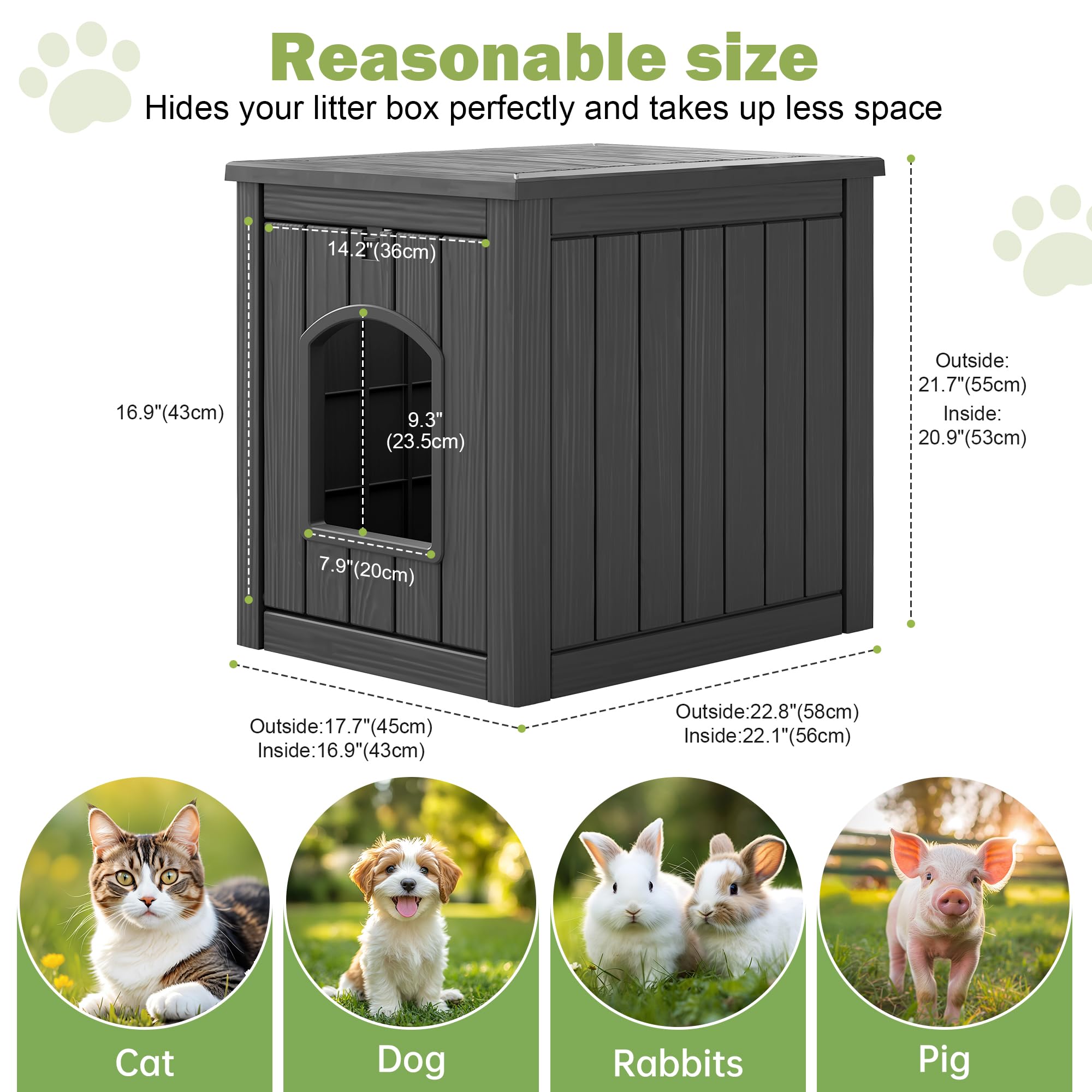GULAIMOAO flip-down door view for easy pet access