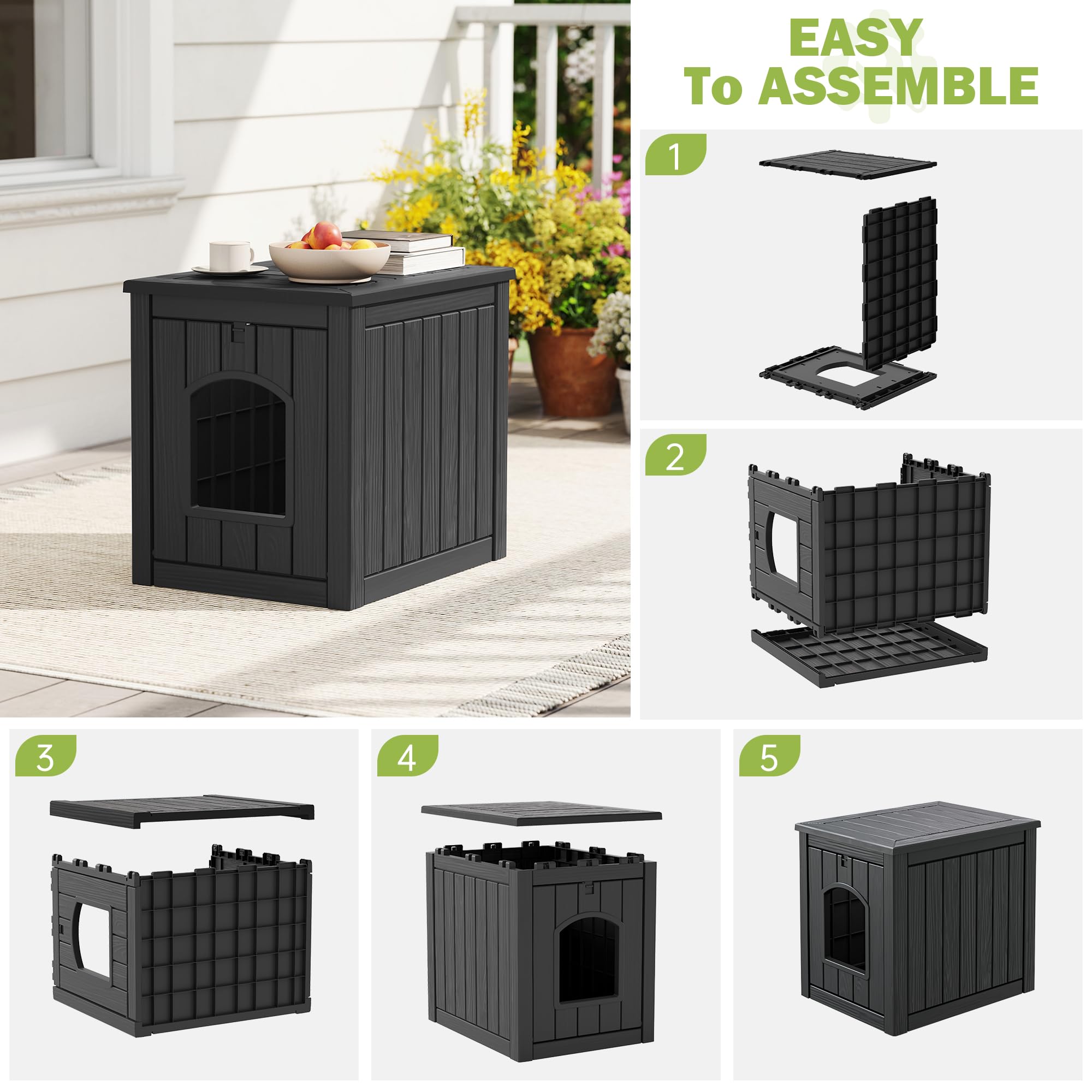 GULAIMOAO easy-assembly cat house kit ready for setup