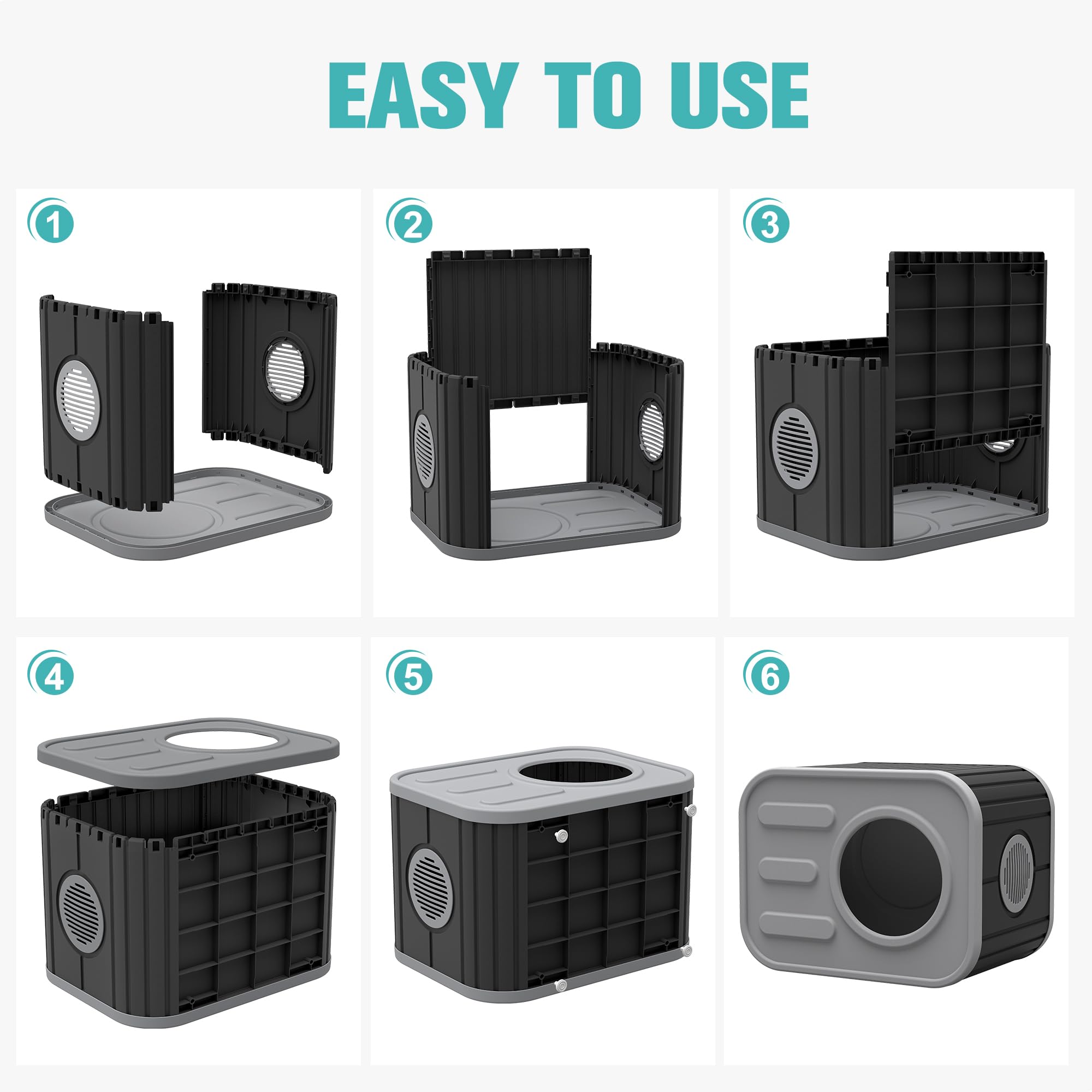 GULAIMOAO cat house with easy-clean surface simplifies maintenance for busy owners.