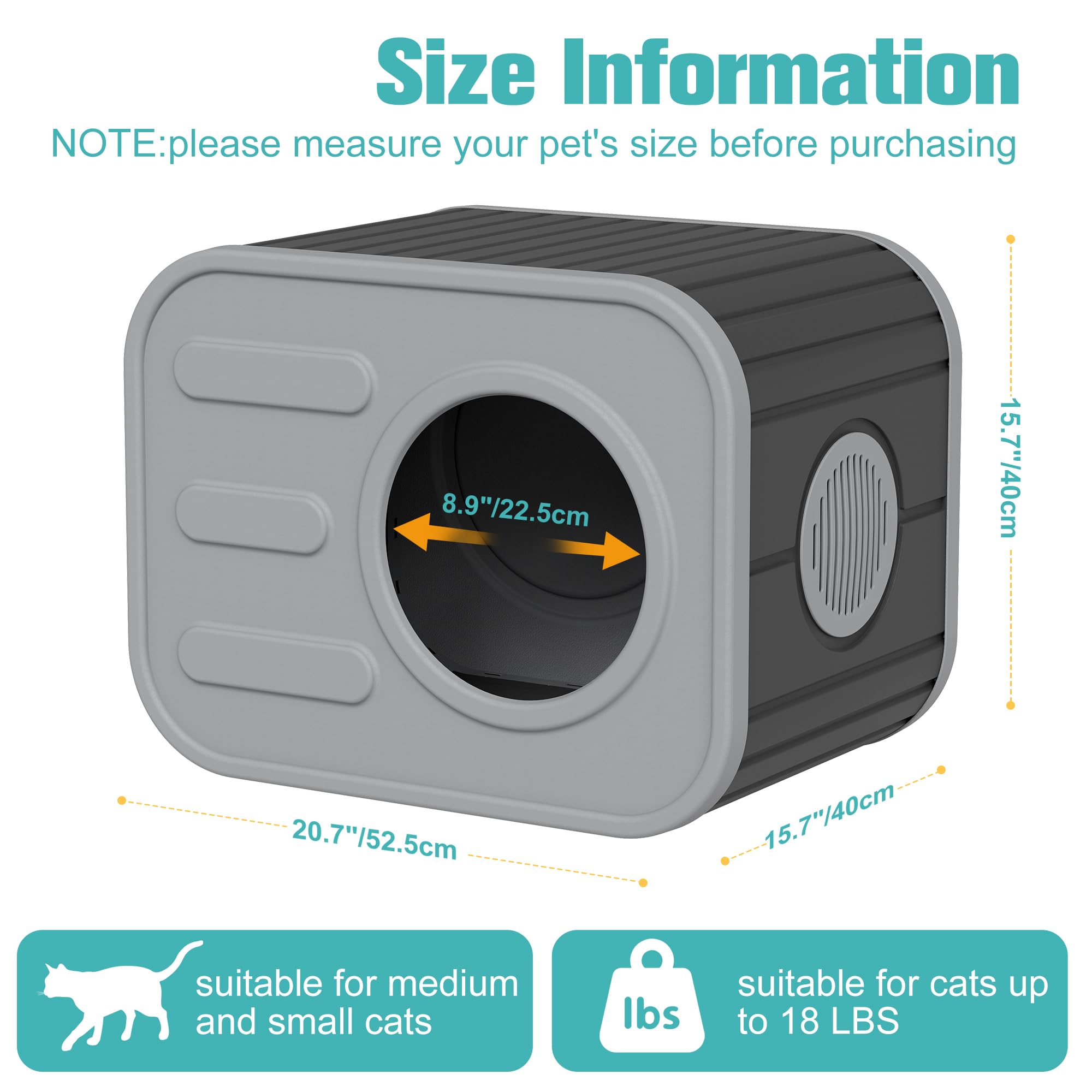 GULAIMOAO cat house features roomy entrance and ventilation for comfortable airflow.