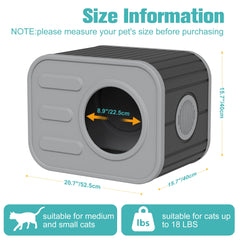 GULAIMOAO cat house features roomy entrance and ventilation for comfortable airflow.