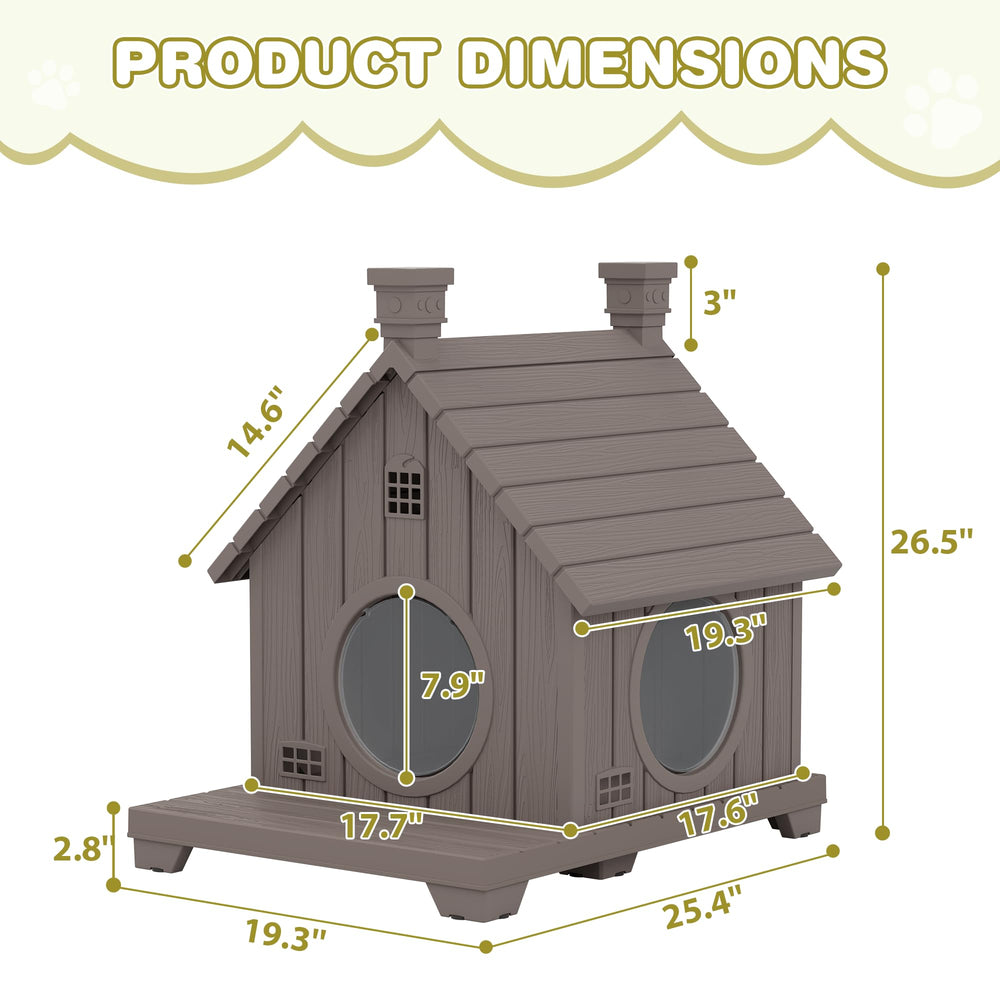 GULAIMOAO cat house wood-grain texture for a safe, smooth surface