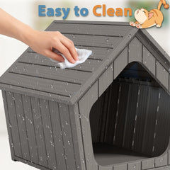GULAIMOAO grey cat house showing concealed vents and privacy