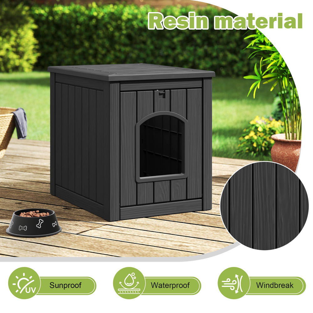 GULAIMOAO outdoor cat house flat-top for storing treats and small accessories
