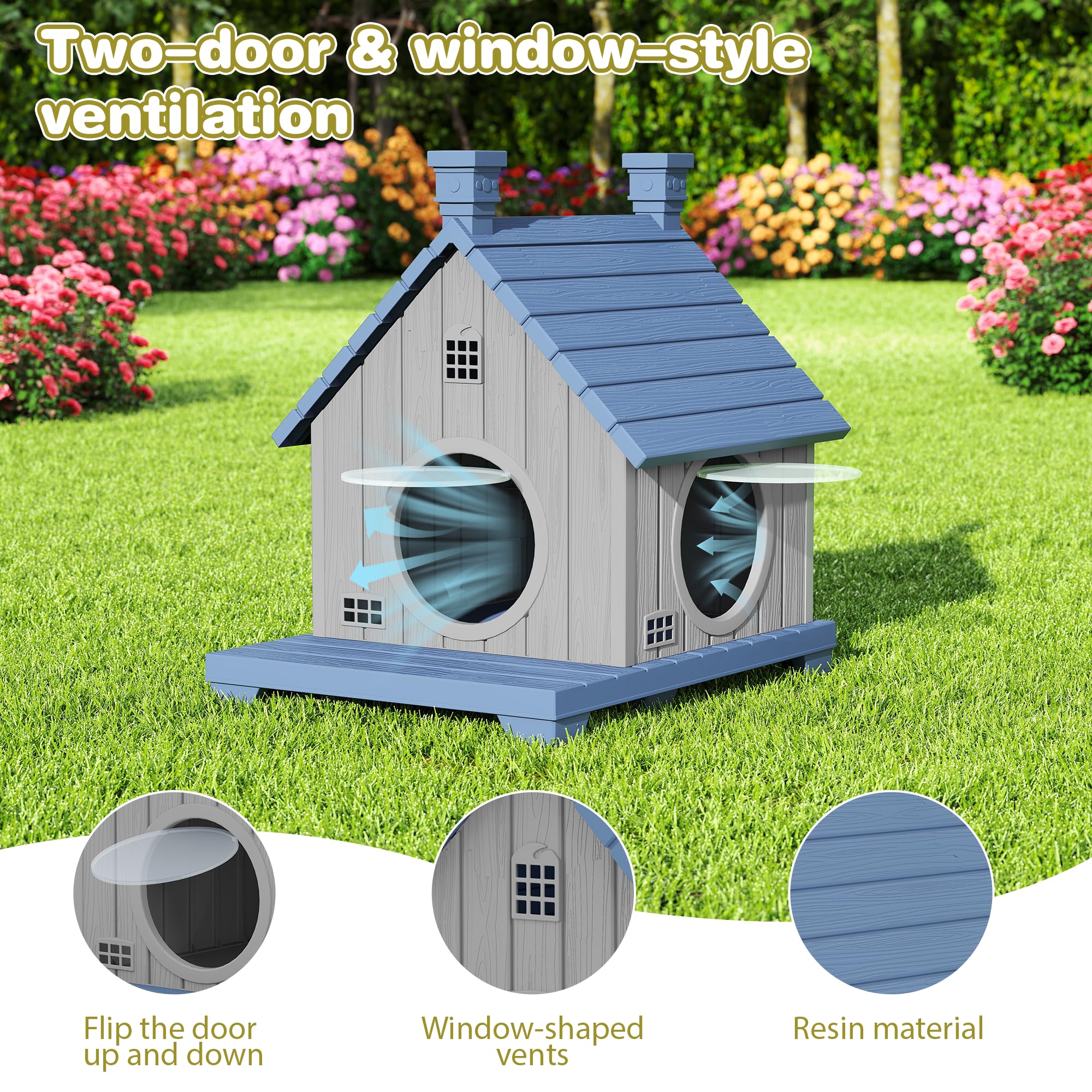 GULAIMOAO waterproof roof prevents rain pooling for outdoor use.