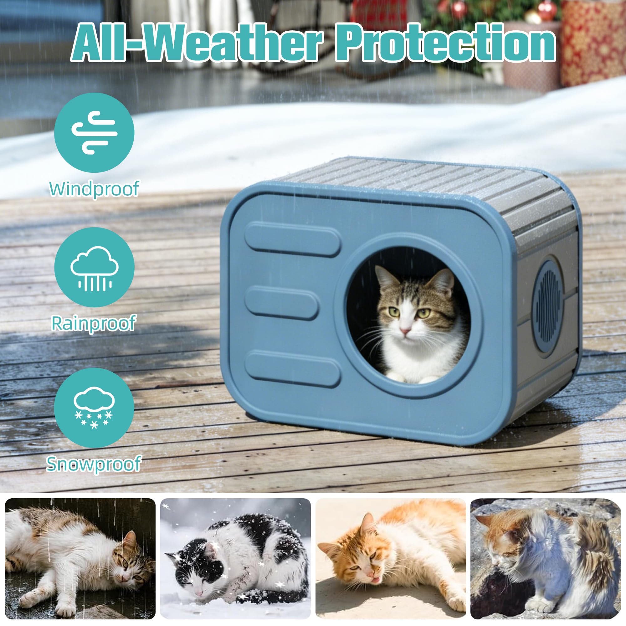GULAIMOAO weatherproof resin build resists rain and sun for year-round outdoor use.