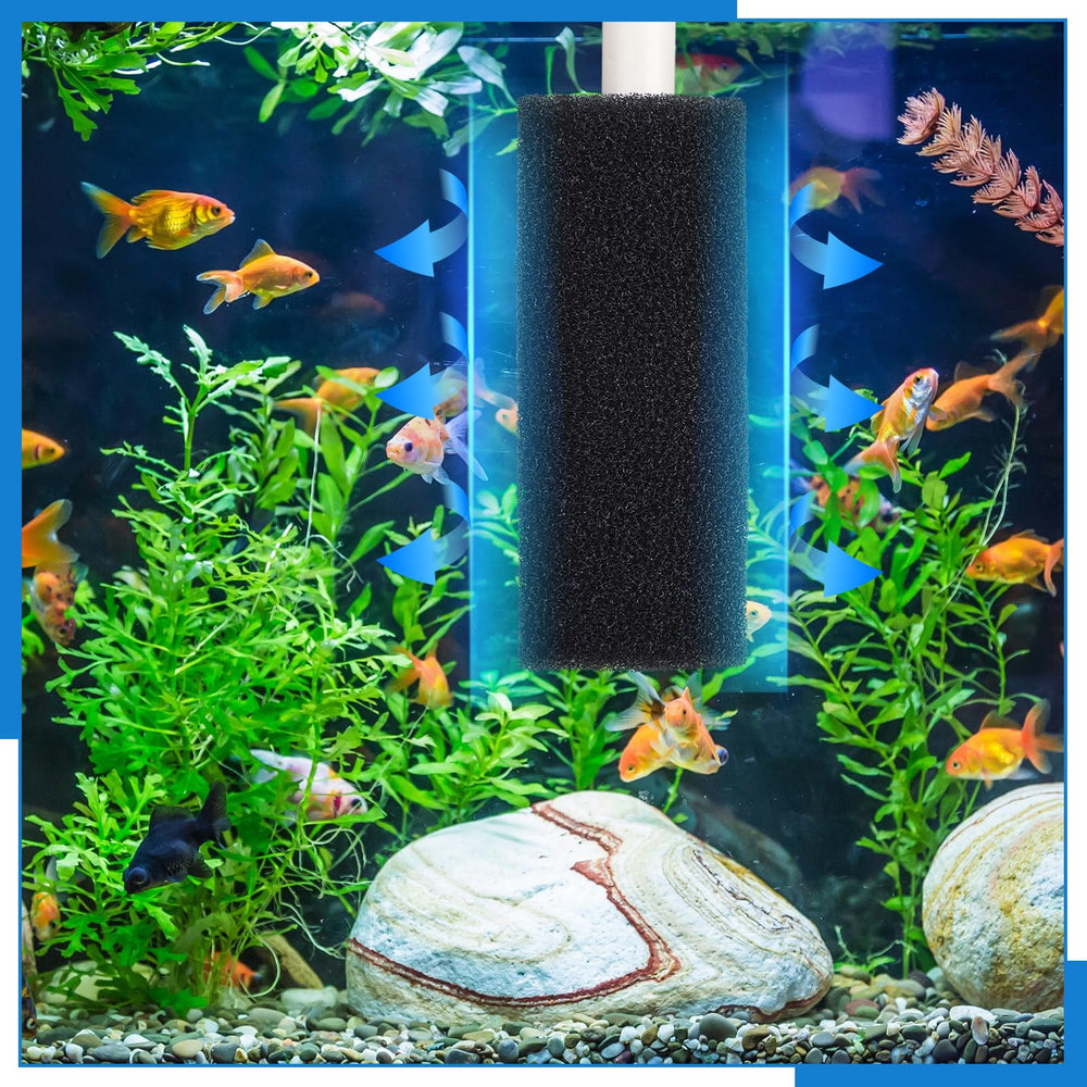 Gulfmew aquarium filtration sponge kit enhances biological filtration and oxygen levels