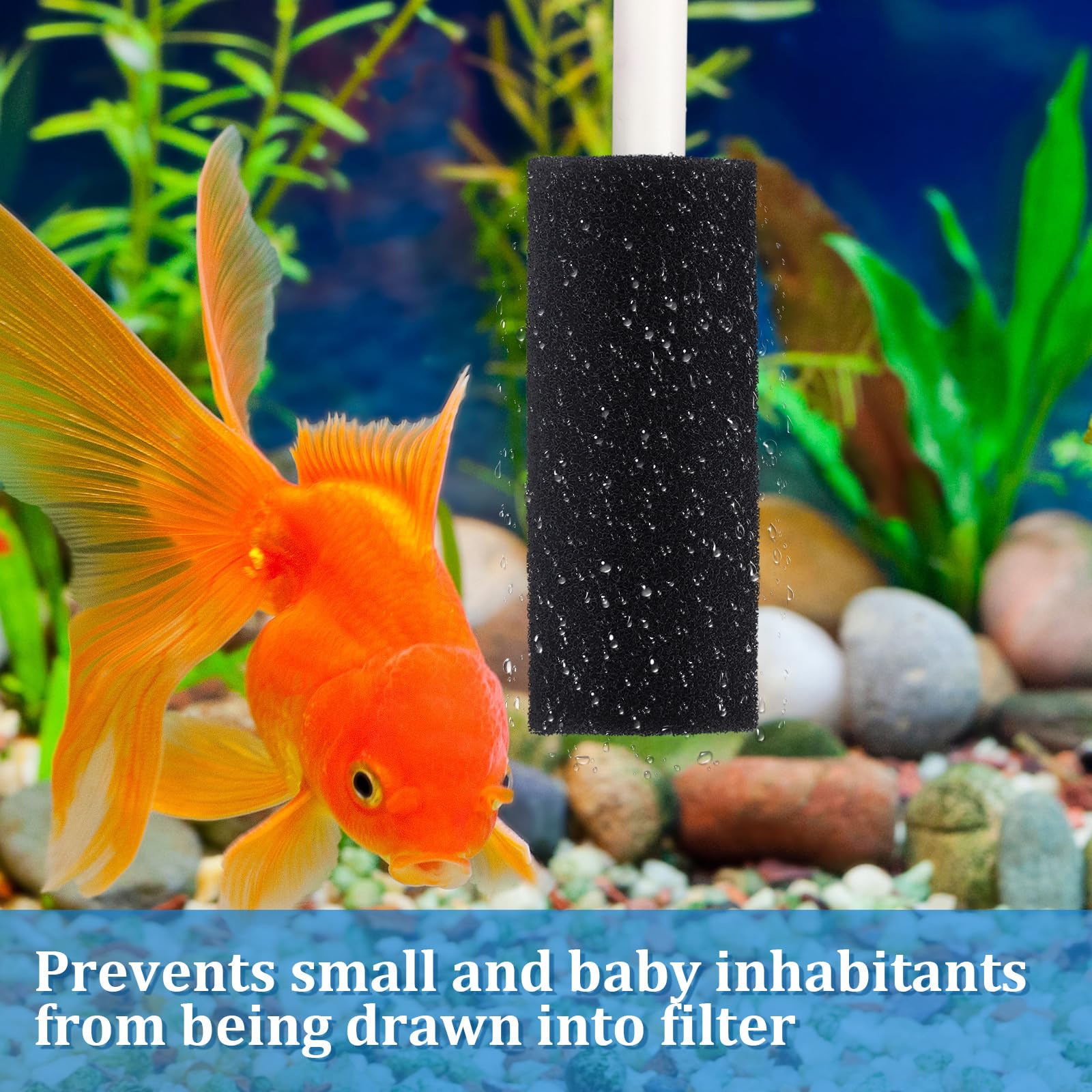 Gulfmew replacement foam for pre-filter covers helps protect small inhabitants
