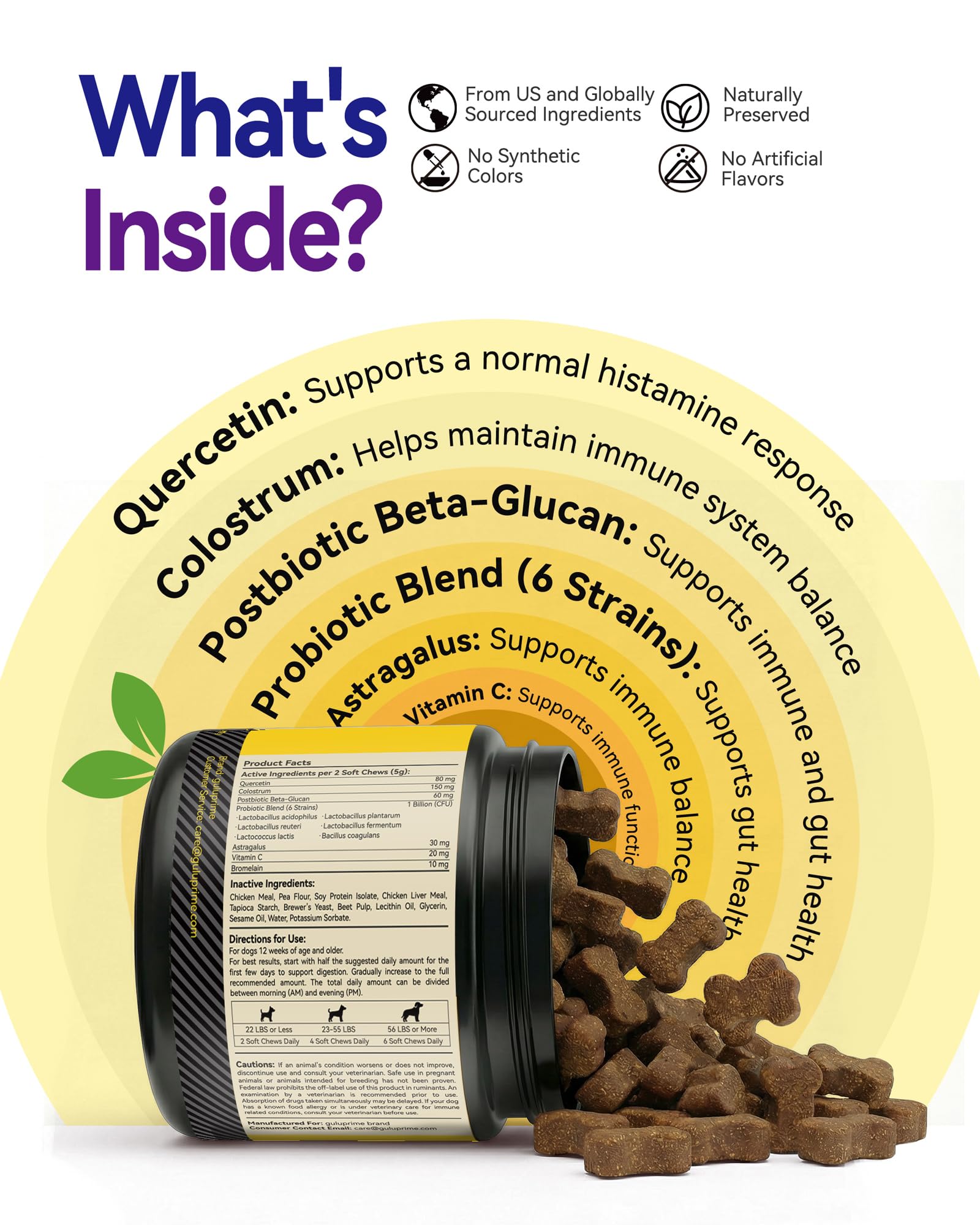 Guluprime beta-glucan ingredients support immune balance.