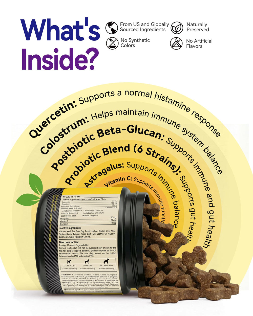Guluprime beta-glucan ingredients support immune balance.