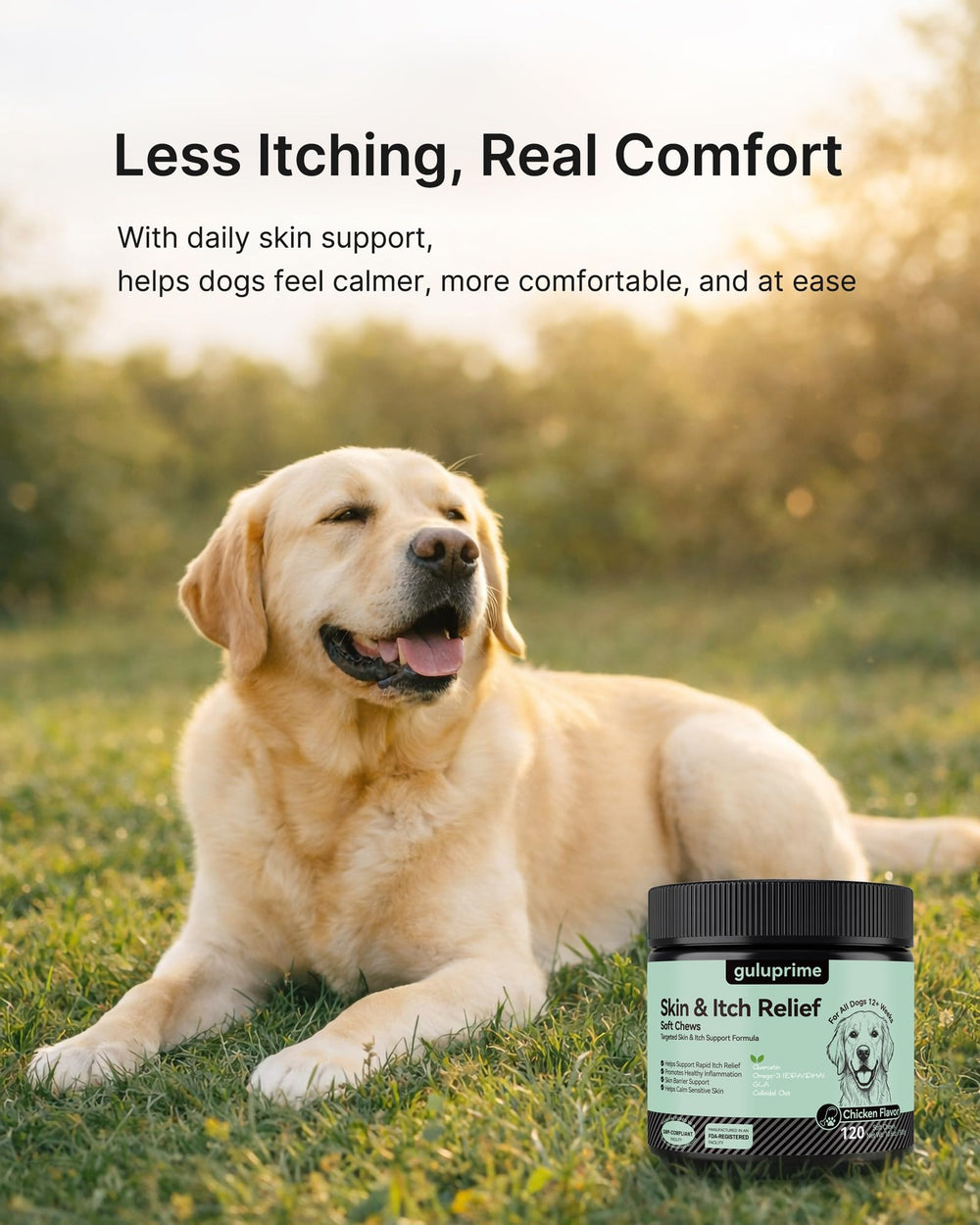 Guluprime soft chews for dogs are easy to feed