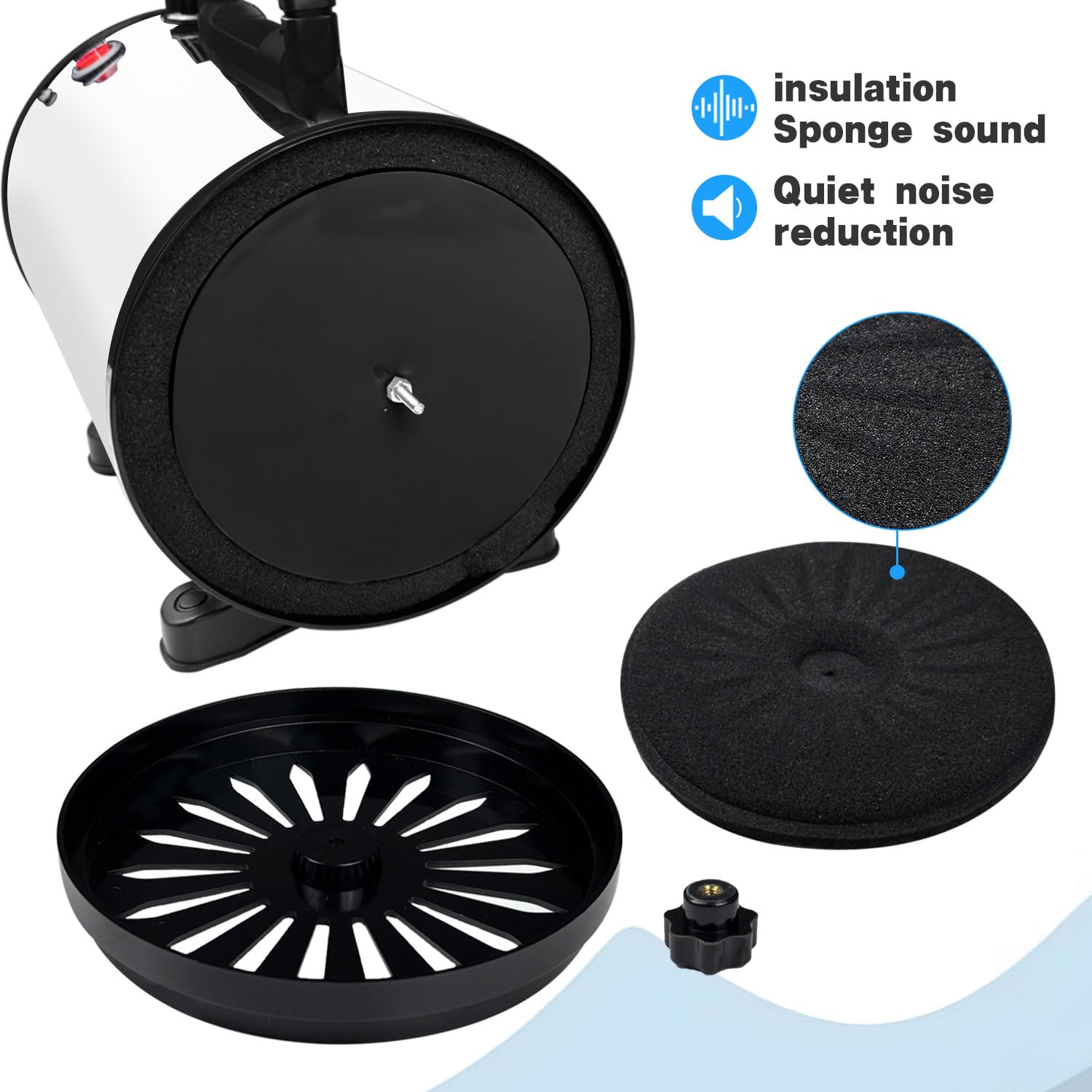 GULUQI deshedding blower in action reduces loose fur during grooming.