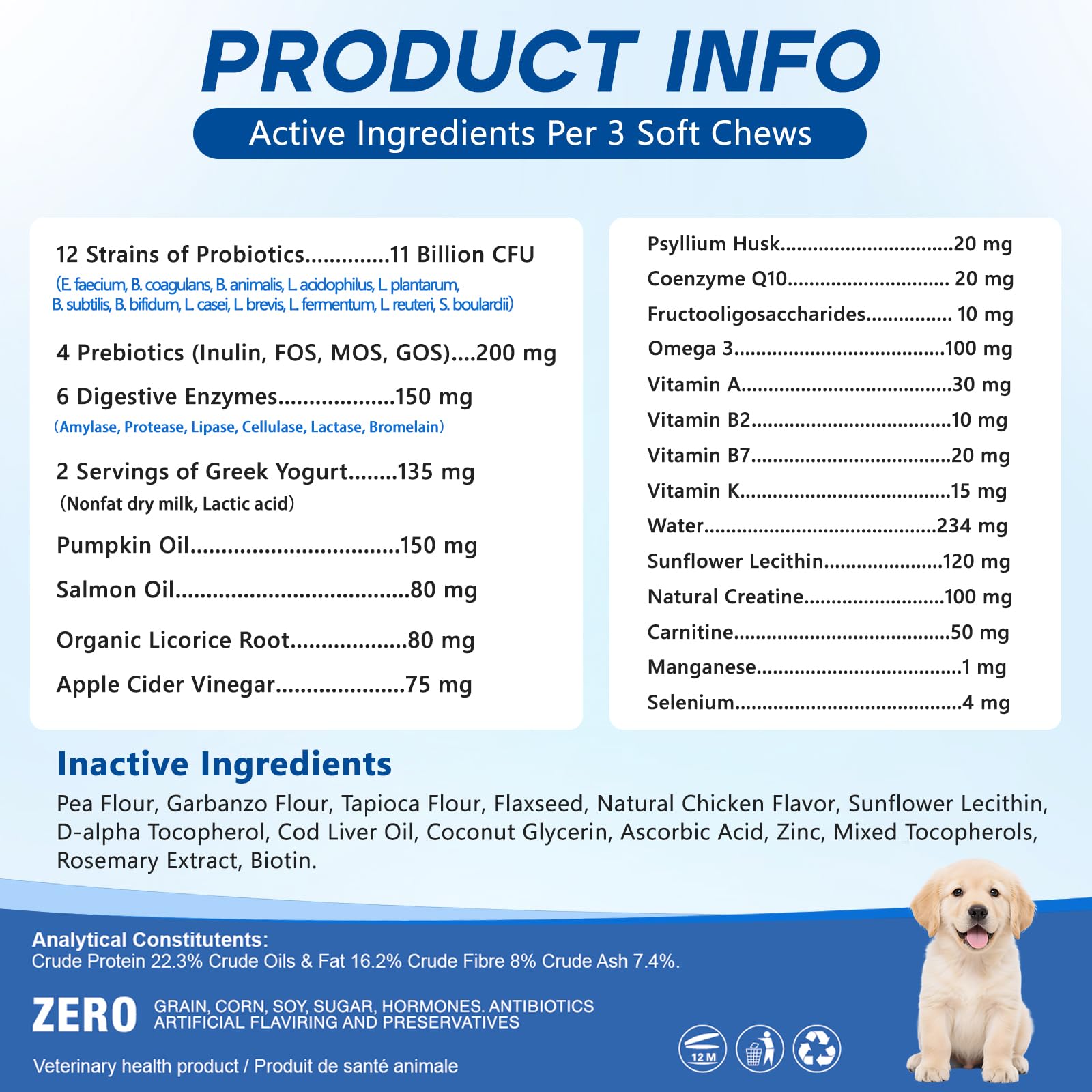 GuruAmi 200-count probiotic chews ready for daily use.